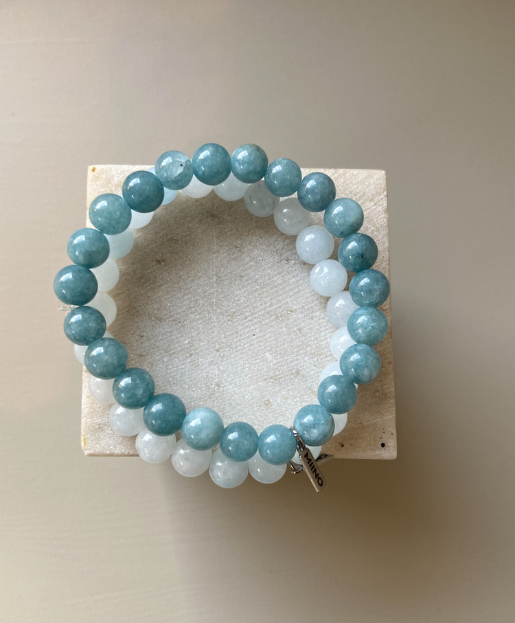 Armband Havsbla – Agat